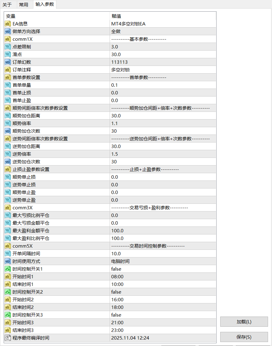 【对锁马丁】MT4全自动多空对锁马丁EA___只做多|空|多空对锁-图片1