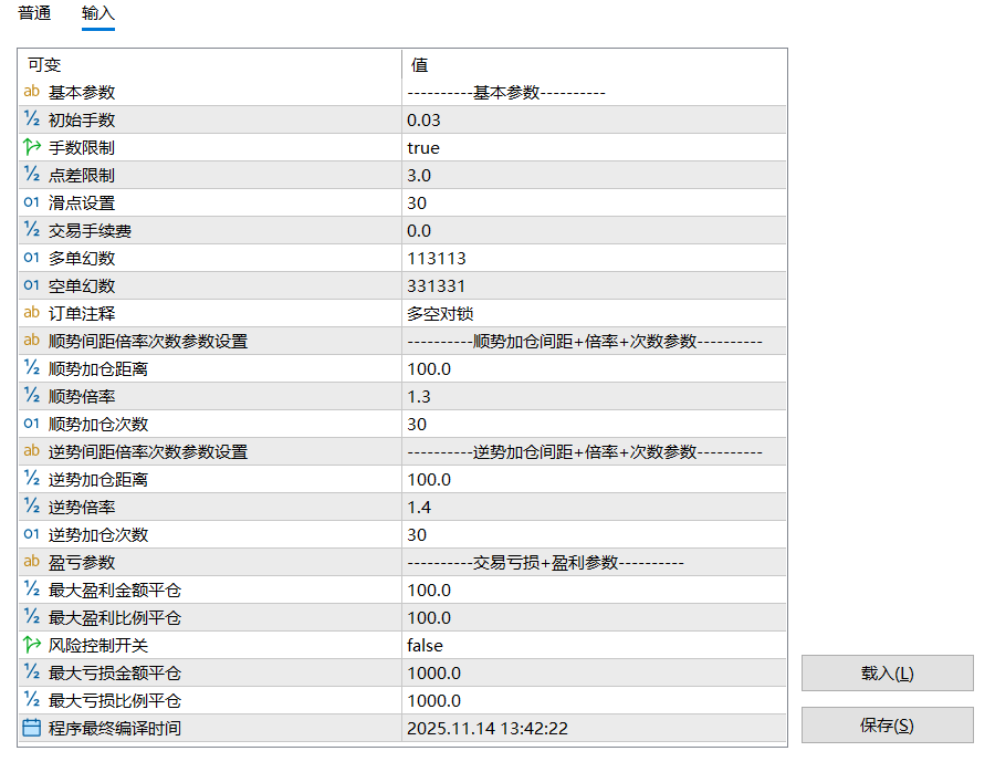 【对锁马丁】MT5多空对锁–整体出场马丁EA-图片1