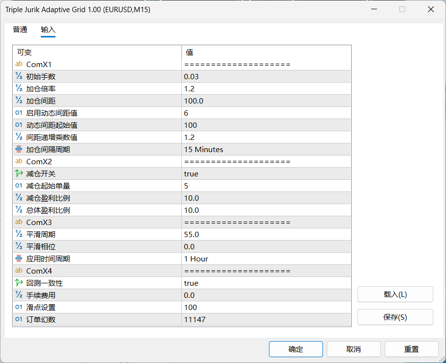 【万象网格系列】Triple Jurik Adaptive Grid___朱里克自适应趋势过滤网格-图片1